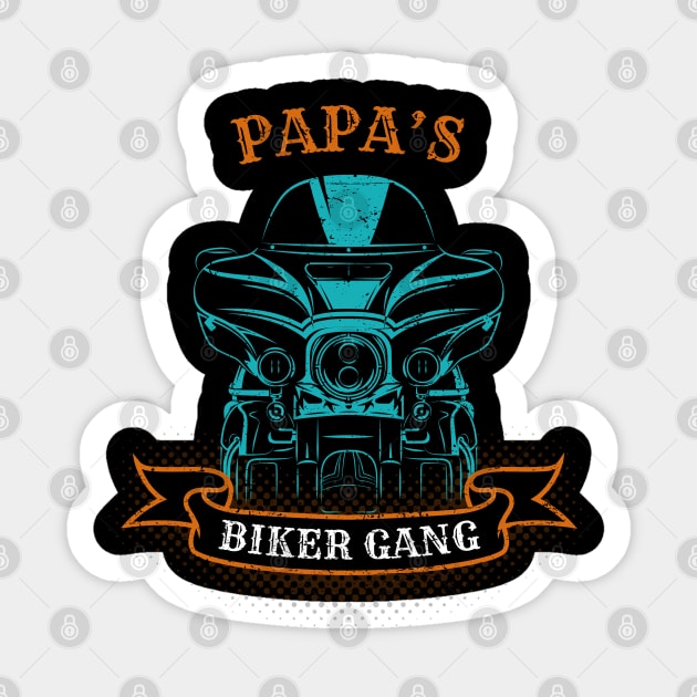 Papa's Biker Gang Father's Day Sticker by DwiRetnoArt99
